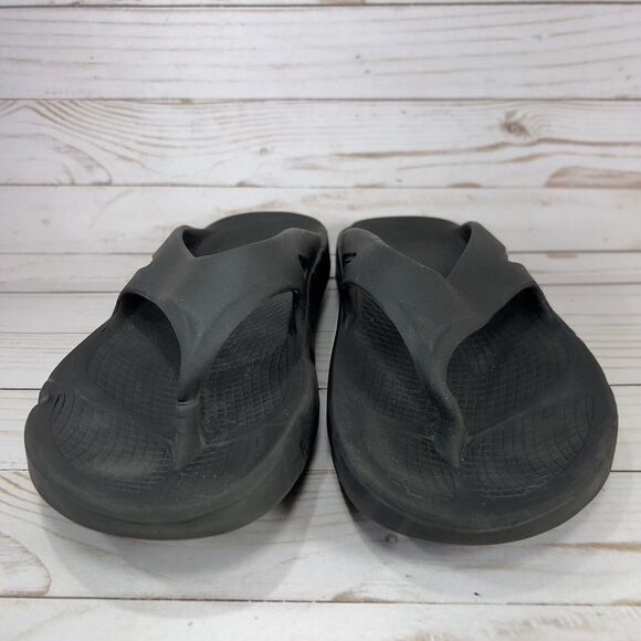 Oofos Ooriginal Flip Flops Mens Size 9 Black Comfort Recovery Sandals, Womens 11 - Picture 2 of 9